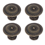 Antique Style Cabinet Knobs Set Of 4 Vintage Drawer Pulls Black Handles