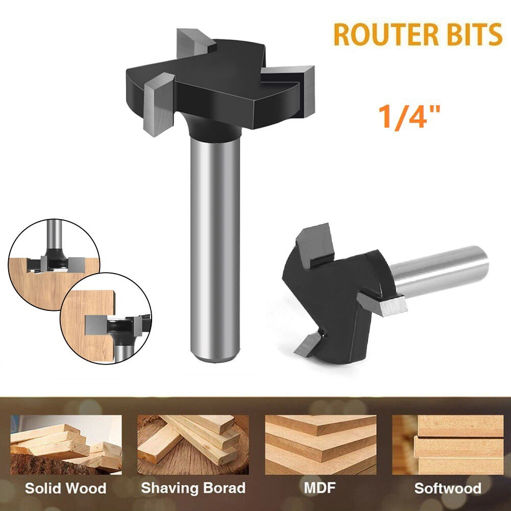Durable 1/4 Inch Shank Cnc Spoilboard Surfacing Router Bit Carbide Tipped Tool Smile Home