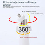 360° Rotating Universal Monitoring Bracket Indoor Outdoor Universal Camera Base Outdoor Camera Base Monitoring Accessories Black Smile Home White