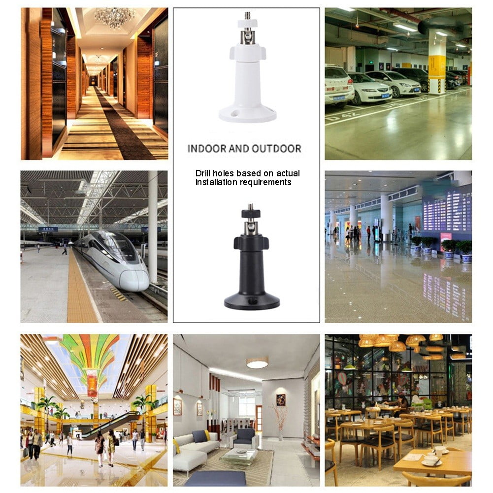 360° Rotating Universal Monitoring Bracket Indoor Outdoor Universal Camera Base Outdoor Camera Base Monitoring Accessories Black Smile Home White