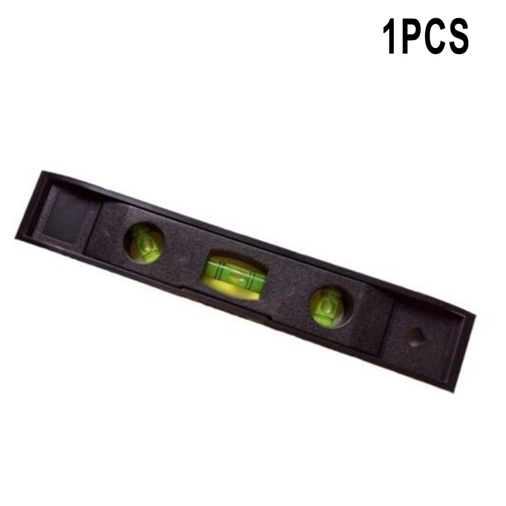 1 Pc Horizontal Ruler 3 Bubble Spirit. Level Magnetic Abs Shell Mini Pocket Portable Level Measure Tools Machinery Leveller Smile Home