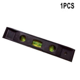 1 Pc Horizontal Ruler 3 Bubble Spirit. Level Magnetic Abs Shell Mini Pocket Portable Level Measure Tools Machinery Leveller Smile Home - Side View