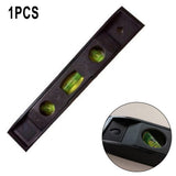 1 Pc Horizontal Ruler 3 Bubble Spirit. Level Magnetic Abs Shell Mini Pocket Portable Level Measure Tools Machinery Leveller Smile Home - Top-Down View