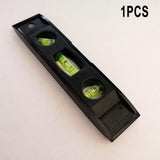 1 Pc Horizontal Ruler 3 Bubble Spirit. Level Magnetic Abs Shell Mini Pocket Portable Level Measure Tools Machinery Leveller Smile Home - Rear View