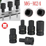 Tap Socket Double Square Head 1/2Inch Driver For Pneumatic Wrench Tool Accessories And Parts Replacement M6-M24 M24 Smile Home M14