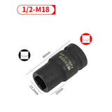 Tap Socket Double Square Head 1/2Inch Driver For Pneumatic Wrench Tool Accessories And Parts Replacement M6-M24 M24 Smile Home M18 - Top-Down View