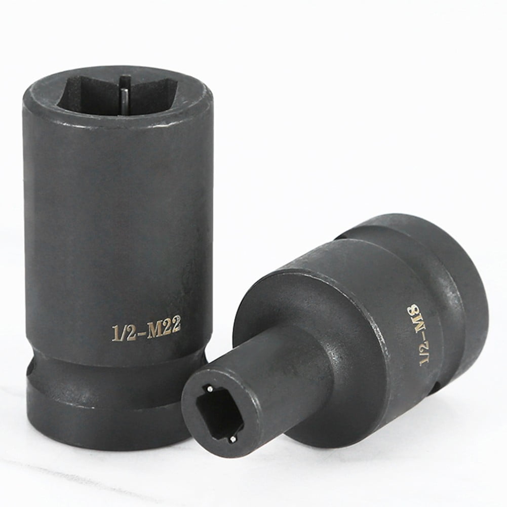 Tap Socket Double Square Head 1/2Inch Driver For Pneumatic Wrench Tool Accessories And Parts Replacement M6-M24 M24 Smile Home M22