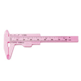1X 0-80Mm Plastic Sliding Vernier Caliper Gauge Measure Tool Double Scale Ruler For Jewelry/Antiques Measurement Rose Red Smile Home Pink