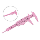 1X 0-80Mm Plastic Sliding Vernier Caliper Gauge Measure Tool Double Scale Ruler For Jewelry/Antiques Measurement Rose Red Smile Home Pink - Front View