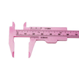 1X 0-80Mm Plastic Sliding Vernier Caliper Gauge Measure Tool Double Scale Ruler For Jewelry/Antiques Measurement Rose Red Smile Home Pink - Rear View