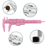 1X 0-80Mm Plastic Sliding Vernier Caliper Gauge Measure Tool Double Scale Ruler For Jewelry/Antiques Measurement Rose Red Smile Home Pink - Extra Image