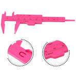 1X 0-80Mm Plastic Sliding Vernier Caliper Gauge Measure Tool Double Scale Ruler For Jewelry/Antiques Measurement Rose Red Smile Home Rose Red