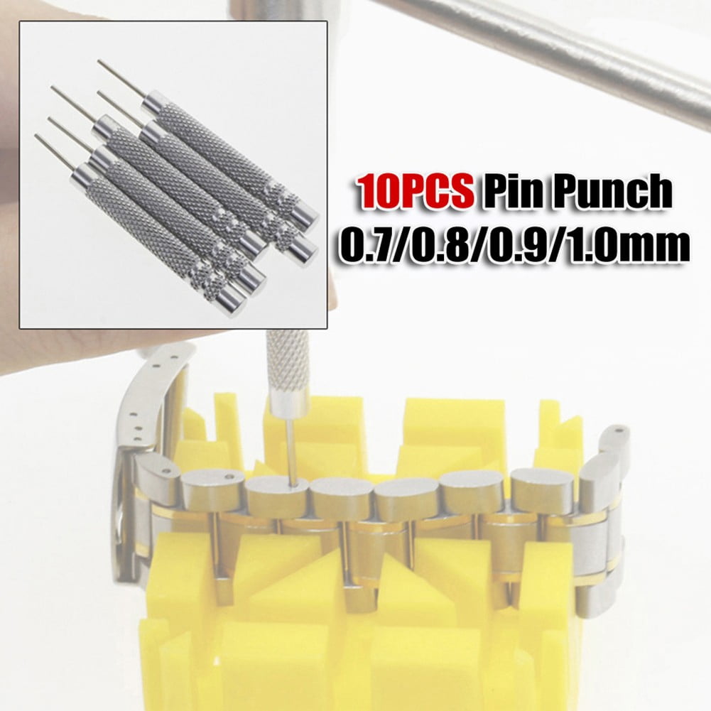 Watch Strap Pin Pin Punch Link Punch Pin Stick- Watch Repair Tool 0.7-1.0Mm 10Pcs Bar Hammer Punch Thimble Durables 0.9Mm Smile Home 0.9 mm