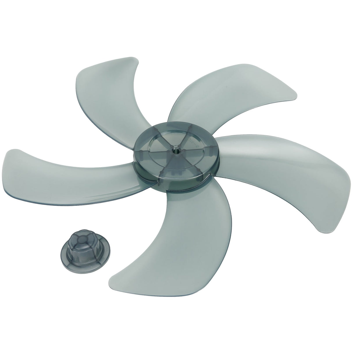 16 Inch Plastic Fan Blade With Nut Cover 5-Leaf Design for Pedestal or Desk Fan Replacement Part for 16"/375Mm Stand Fan Black