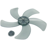 16 Inch Plastic Fan Blade With Nut Cover 5-Leaf Design for Pedestal or Desk Fan Replacement Part for 16