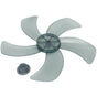 16 Inch Plastic Fan Blade With Nut Cover 5-Leaf Design for Pedestal or Desk Fan Replacement Part for 16"/375Mm Stand Fan Black