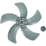 16 Inch Plastic Fan Blade With Nut Cover 5-Leaf Design for Pedestal or Desk Fan Replacement Part for 16