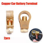 Pure Copper Car Battery Terminal Clamps Set Positive Negative Post Connectors With Bolts And Washers