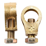 Pure Copper Car Battery Terminal Clamps Set Positive Negative Post Connectors With Bolts And Washers