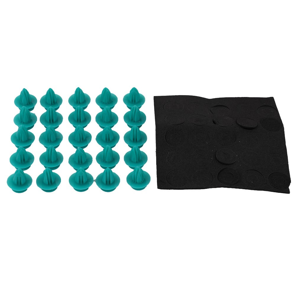 25Pcs Auto Fastener Car Clips Green Buckle Mixed Body Push Retainer Pin Rivet Bumper Door Trim Panel Retainer Fastener Kit