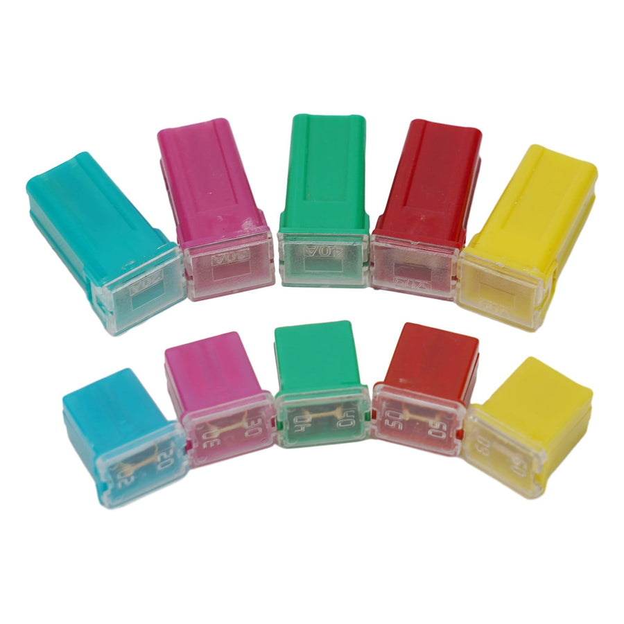 10 Pack Car Fuse Assortment Kit 20A 30A 40A 50A 60A Square Mini Fuses For Auto Van Truck