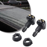 2 Pack Car Dual Holes Windshield Washer Nozzle Adjustable Wiper Water Spray Jet For Most Vehicle Models