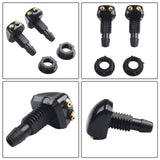 2 Pack Car Dual Holes Windshield Washer Nozzle Adjustable Wiper Water Spray Jet For Most Vehicle Models
