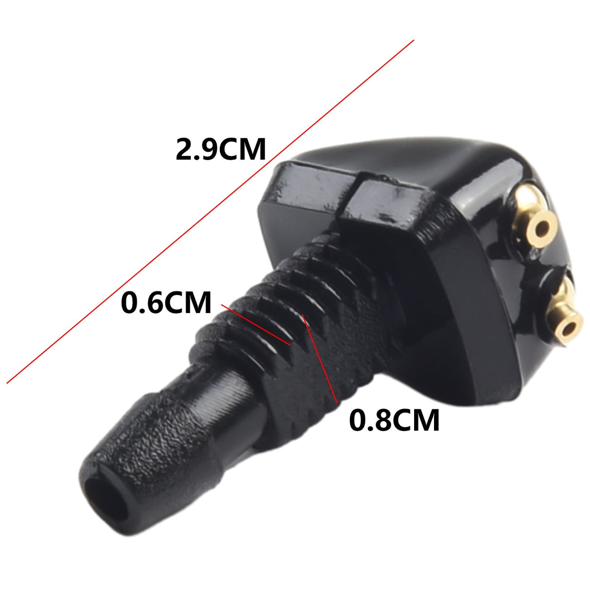 2 Pack Car Dual Holes Windshield Washer Nozzle Adjustable Wiper Water Spray Jet For Most Vehicle Models