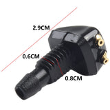2 Pack Car Dual Holes Windshield Washer Nozzle Adjustable Wiper Water Spray Jet For Most Vehicle Models