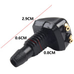 2 Pack Car Dual Holes Windshield Washer Nozzle Adjustable Wiper Water Spray Jet For Most Vehicle Models