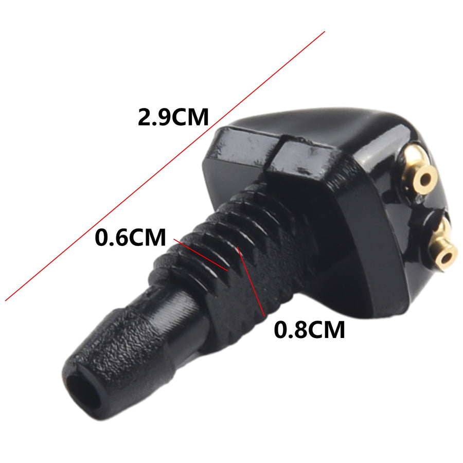 2 Pack Car Dual Holes Windshield Washer Nozzle Adjustable Wiper Water Spray Jet For Most Vehicle Models