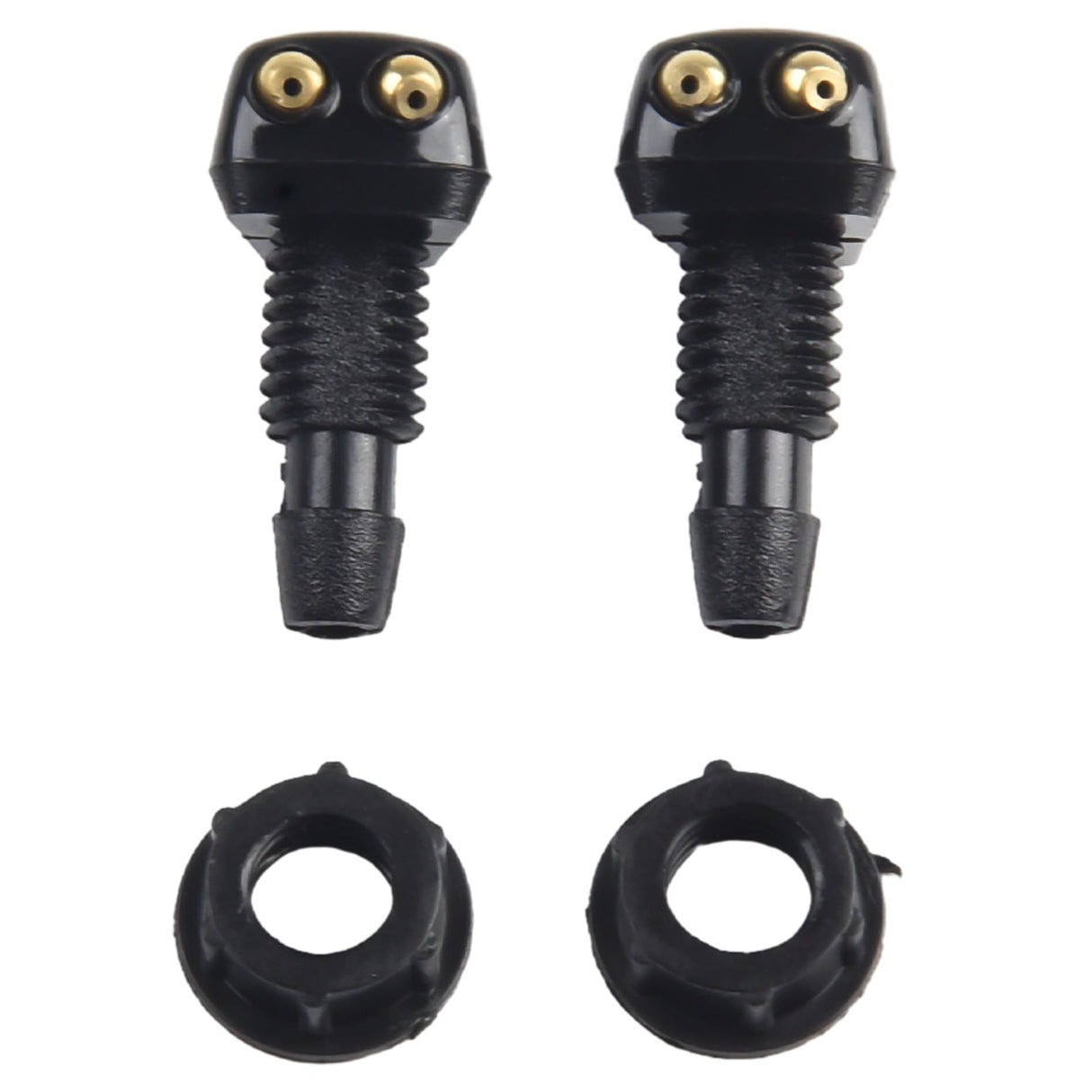 2 Pack Car Dual Holes Windshield Washer Nozzle Adjustable Wiper Water Spray Jet For Most Vehicle Models