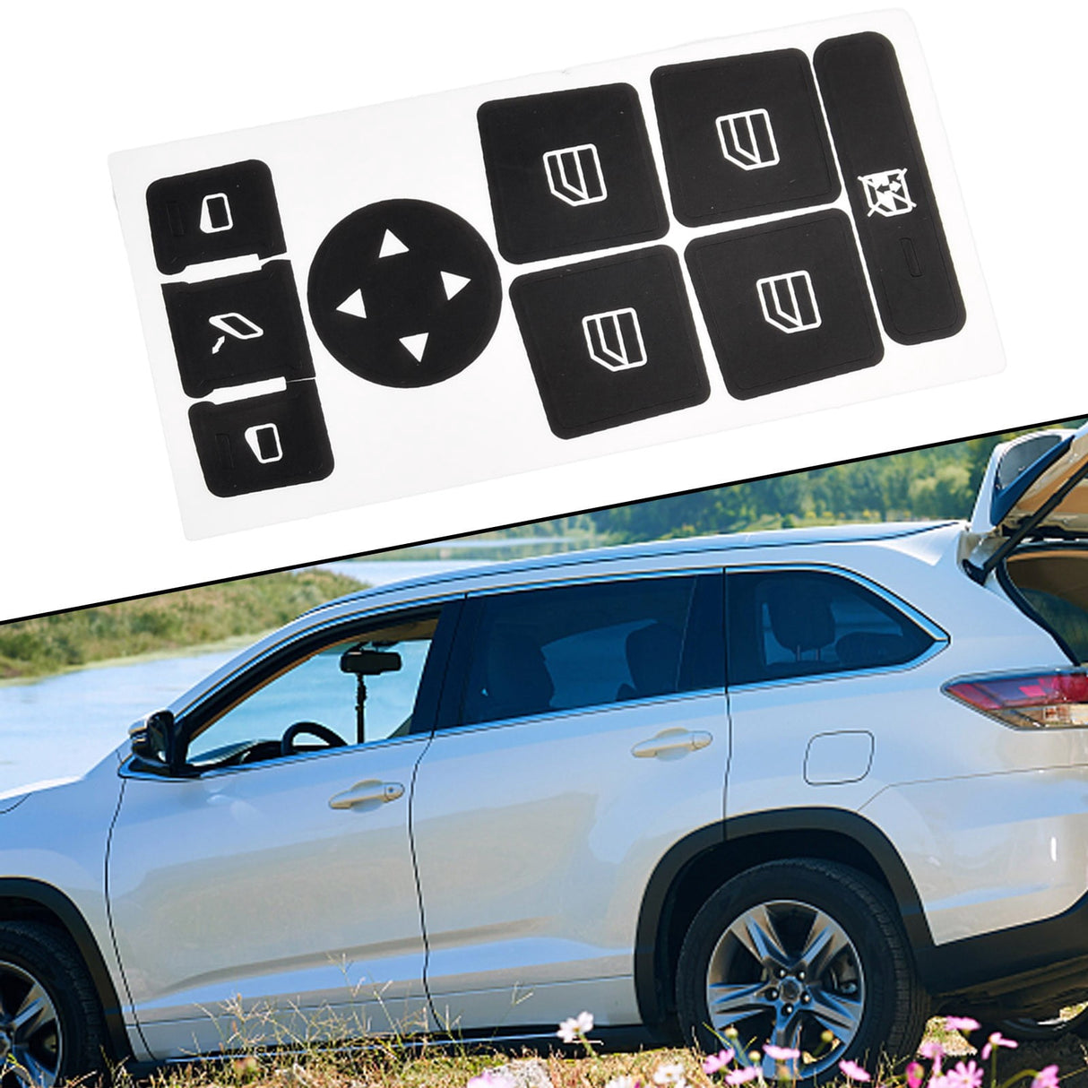 Car Window Switch Button Repair Sticker Decor Stickers For Mercedes -Benz W204 C250 C300 C350 Decoration Accessory