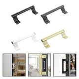 Aluminum Alloy Handle Balcony Sliding Door Handle Glass Door Sliding Door Handle White Smile Home Dark Gray - Rear View