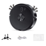 Smart Robot Vacuum Cleaner With Self-Charging App Control Multiple Cleaning Modes For Home Floors White Or Black Black black