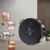 Smart Robot Vacuum Cleaner With Self-Charging App Control Multiple Cleaning Modes For Home Floors White Or Black Black black