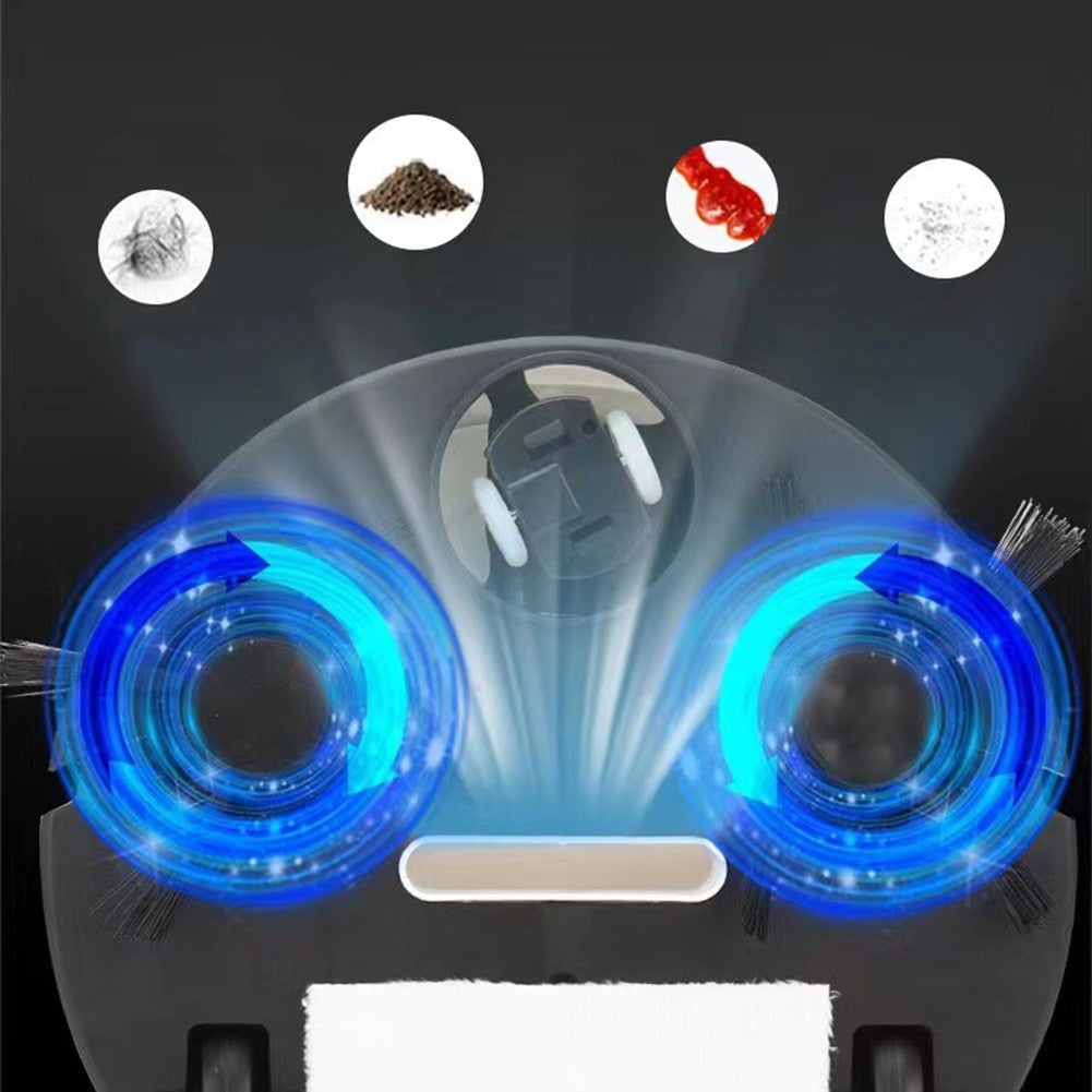 Smart Robot Vacuum Cleaner With Self-Charging App Control Multiple Cleaning Modes For Home Floors White Or Black Black black