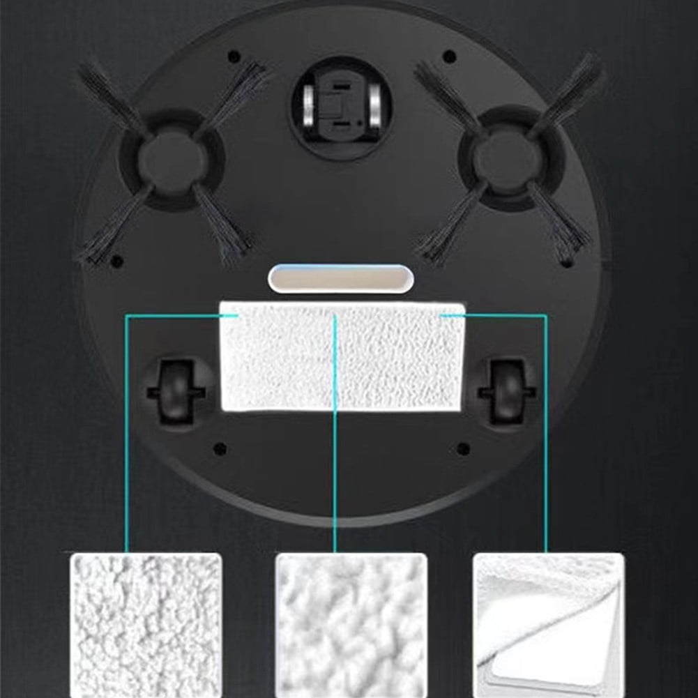 Smart Robot Vacuum Cleaner With Self-Charging App Control Multiple Cleaning Modes For Home Floors White Or Black Black black