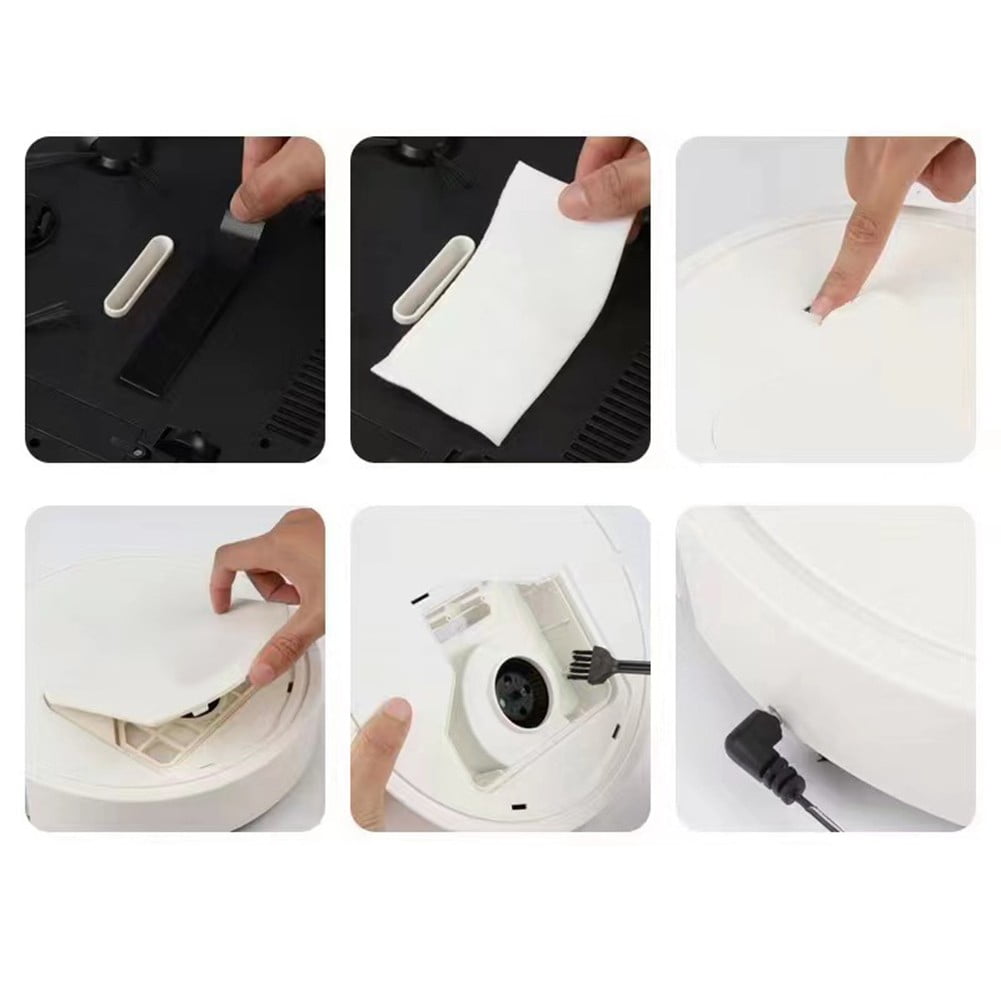 Smart Robot Vacuum Cleaner With Self-Charging App Control Multiple Cleaning Modes For Home Floors White Or Black Black black