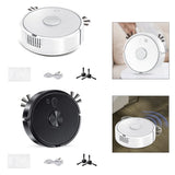 Smart Robot Vacuum Cleaner With Self-Charging App Control Multiple Cleaning Modes For Home Floors White Or Black Black black - Extra Image