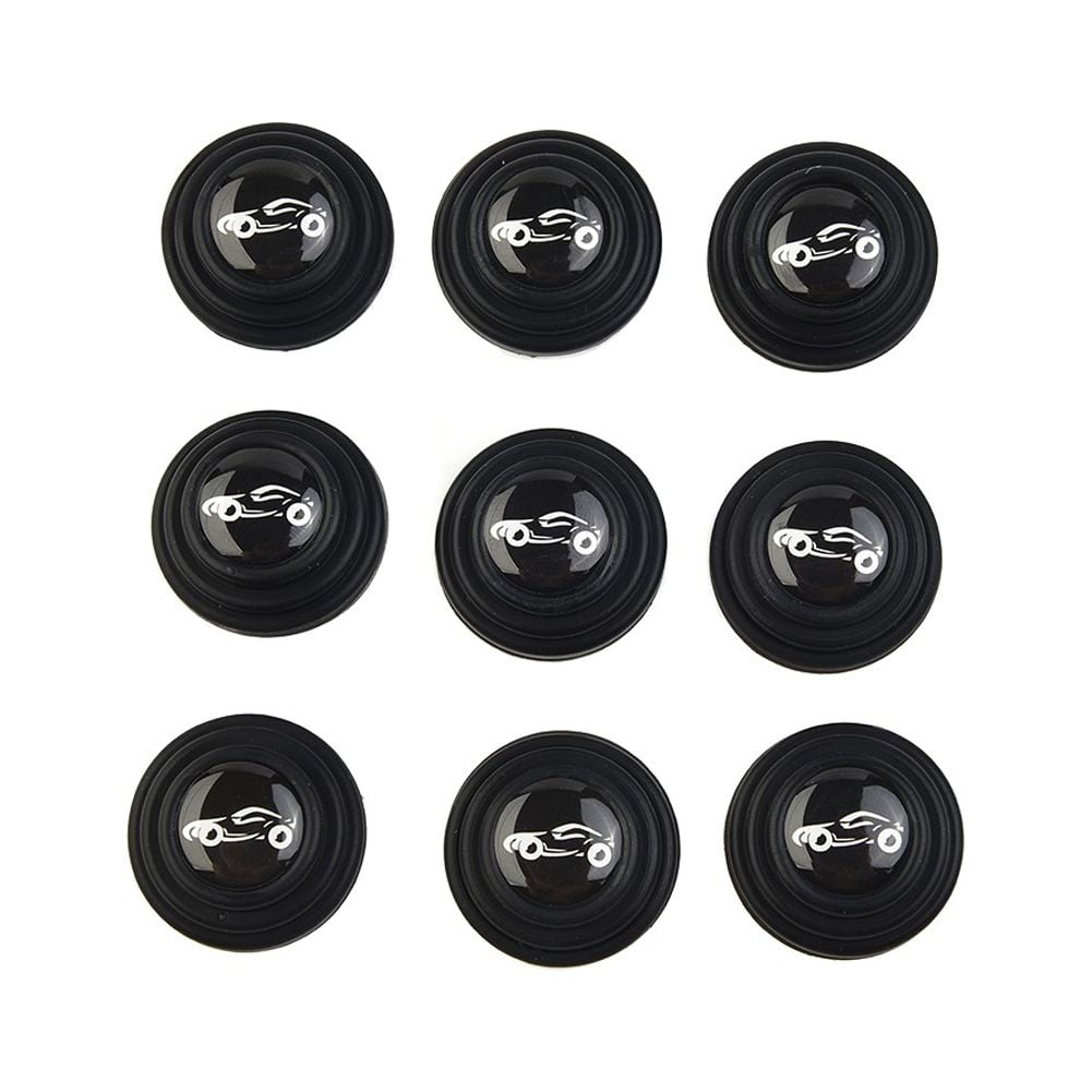 16Pcs Black Silicone Car Door Shock Absorbing Pads Anti-Bump Silent Gasket Protectors For Vehicle Exterior Door Edge Protection Accessories