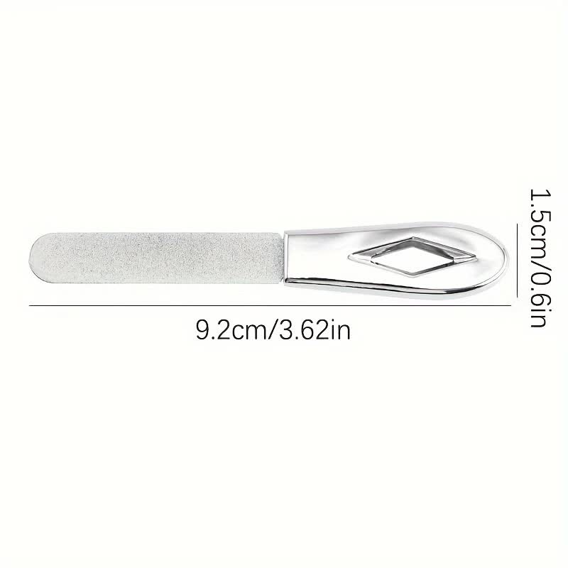2-in-1 Stainless Steel Nail and Tooth File Set - Double-Sided Polishing Tool with Diamond Polishing Strips and Multi-Purpose Fine Grinding Tool, 2-Pack