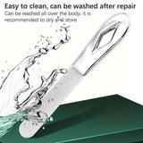 2-in-1 Stainless Steel Nail and Tooth File Set - Double-Sided Polishing Tool with Diamond Polishing Strips and Multi-Purpose Fine Grinding Tool, 2-Pack - Side View