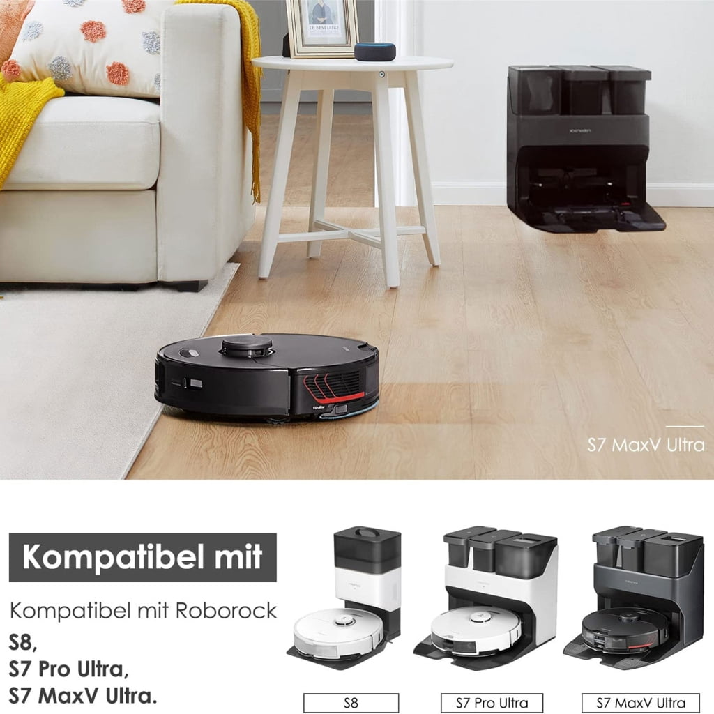 Robot Vacuum Cleaner Accessory Set, Replacement Mop Pad Parts Compatible with Roborock S7 T7s for Home Sweeping Cleaning