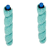 2Pc Floor Washing Robotic Cleaner Main Brush Scraper Replacement for W400 Floor Washing Robot Parts Accessories,2 x Sweeper roll brush,blue