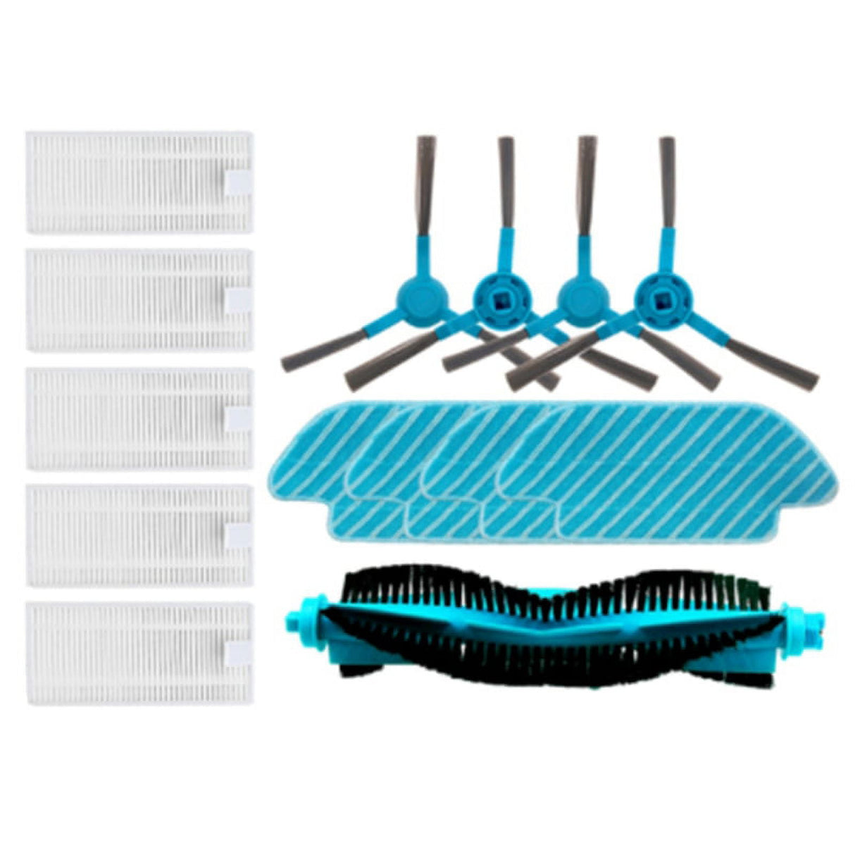 Roller Side Brush Hepa Filter Mop Cloth Replacement Parts for 1690 Pro Robotic Vacuum Cleaner Spare A