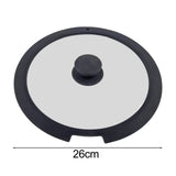 Sleek Black White Silicone Lids Available in Size Range of 18cm to 26cm B 20CM A 26CM