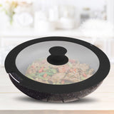 Sleek Black White Silicone Lids Available in Size Range of 18cm to 26cm B 20CM - Front View