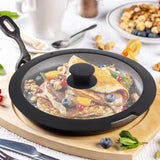 Sleek Black White Silicone Lids Available in Size Range of 18cm to 26cm B 20CM - Side View