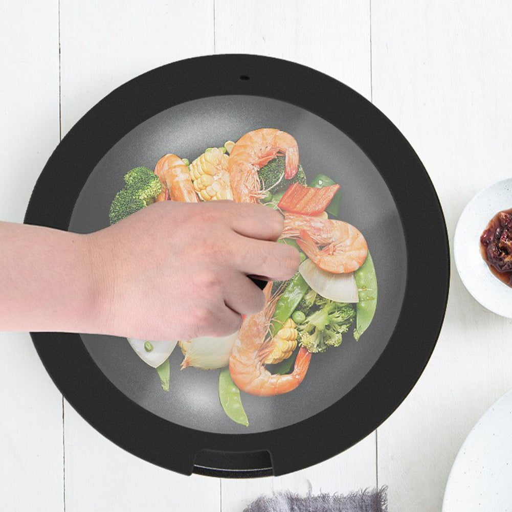 Sleek Black White Silicone Lids Available in Size Range of 18cm to 26cm B 20CM
